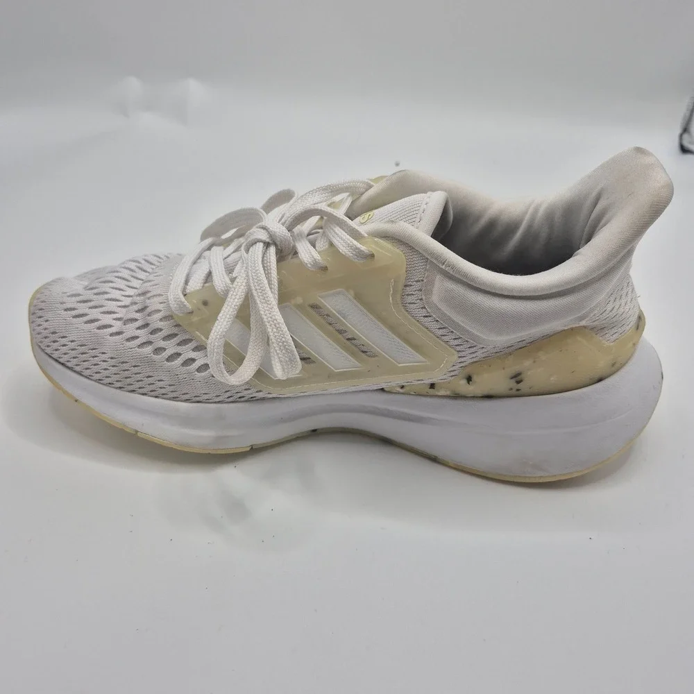 Adidas EQ21 Run White Cream Speckled Running Shoes GX6218 Mens 5 Womens 6